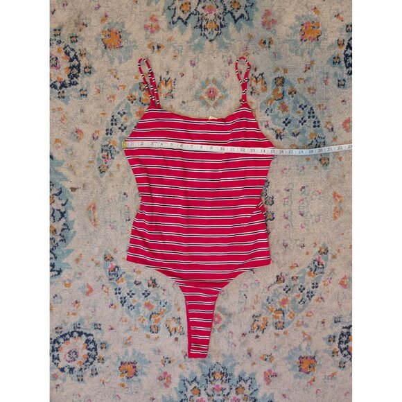 NWT Jun & Ivy Polly Red & White Striped Bodysuit with Adjustable Straps‎ - XL - Picture 6 of 9